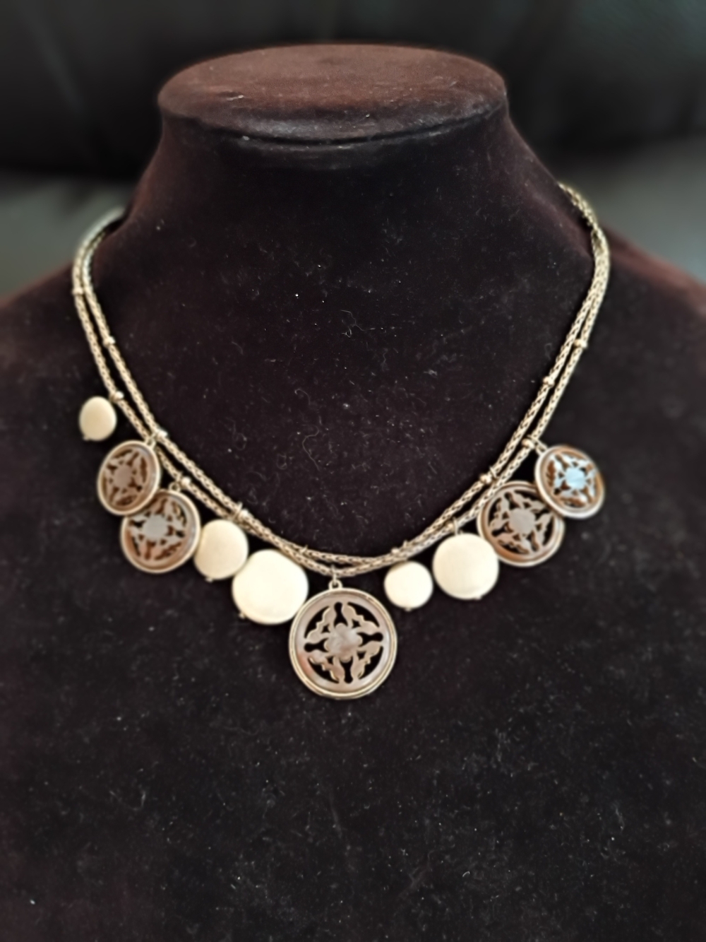 Chico's Gold-Tone Layered Charm Necklace